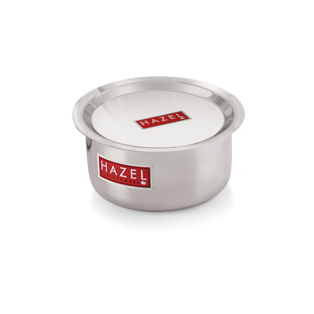 HAZEL Aluminium Tope with Lid | Food-Grade Aluminium Kitchen Utensils for Traditional Indian Cooking |Combo of Tope with Lid, 1800 ml