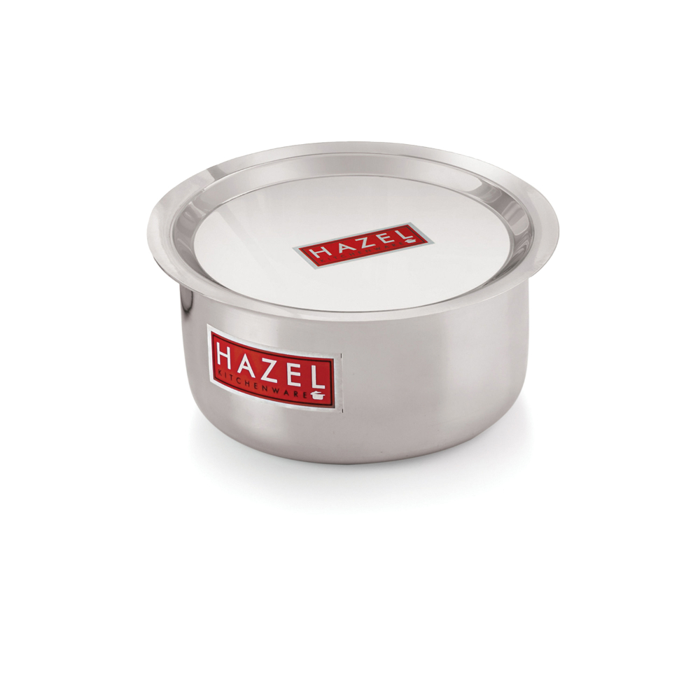 HAZEL Aluminium Tope with Lid | Food-Grade Aluminium Kitchen Utensils for Traditional Indian Cooking |Combo of Tope with Lid, 2300 ml