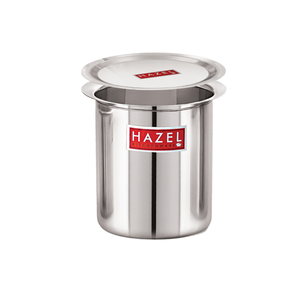 HAZEL Steel Milk Pot with Lid |Stainless  Steel Milk Boiler Container | Milk Boiling Vessel Gunj for Kitchen, 3500 ML
