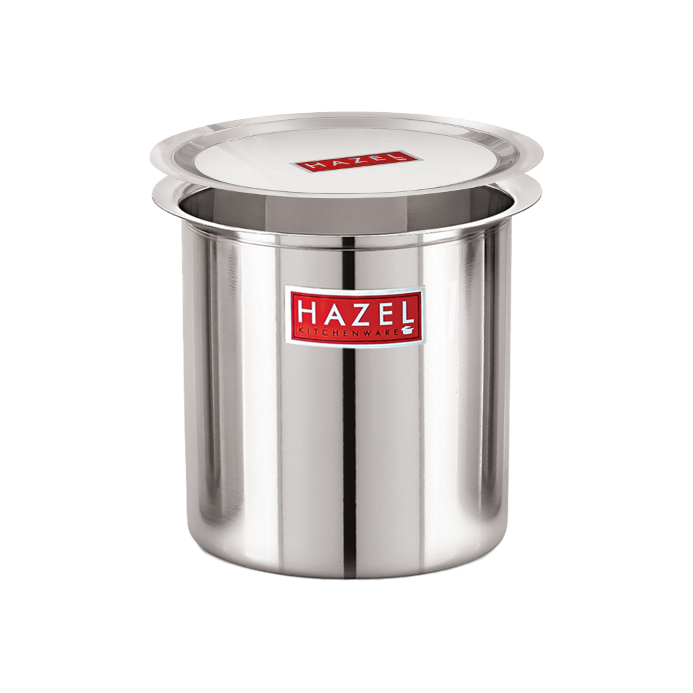 HAZEL Steel Milk Pot with Lid |Stainless  Steel Milk Boiler Container | Milk Boiling Vessel Gunj for Kitchen, 5000 ML