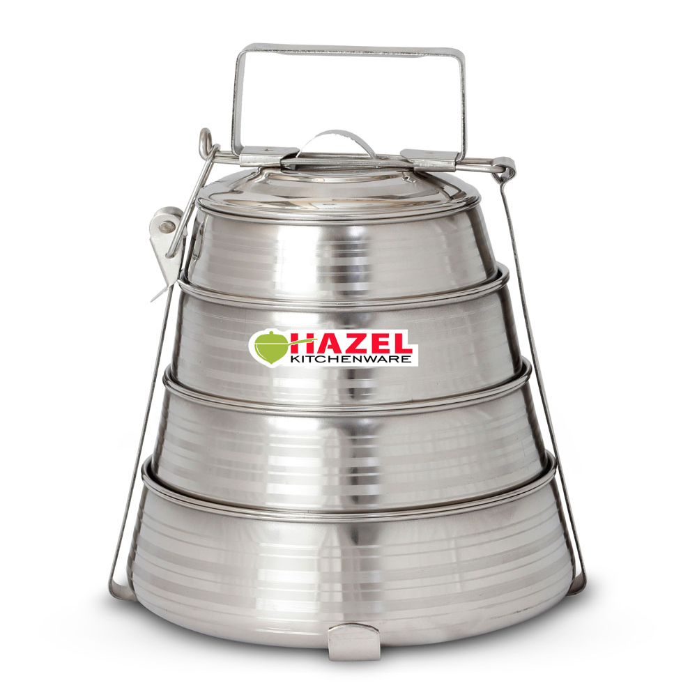 HAZEL Steel Tiffin Pyramid - 4 containers set