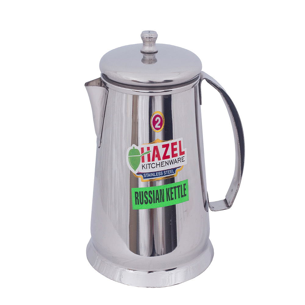 HAZEL Restaurant Stainless Steel Tea Pot Water Kettle Pitcher Coffee Pot with Handle (900 ml), Silver
