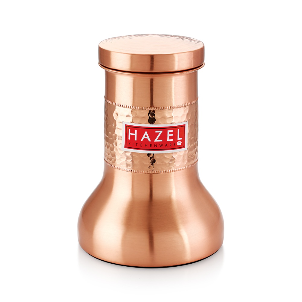 HAZEL Copper Lily Pot Water Bottle, 1000 ML