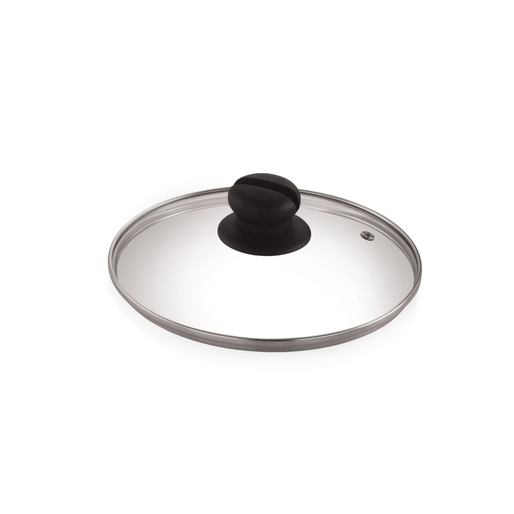 HAZEL Glass Cookware Lid With Knob and Built In Steam Vents, 22.5 cm