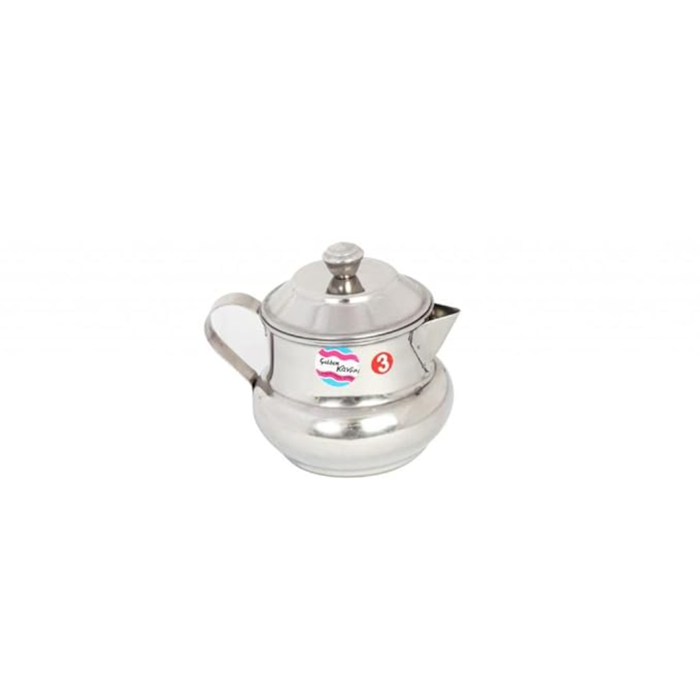 Kaveri Stainless Steel Kitchen Storage Ghee Dani Oil Pot Container, 350 ML