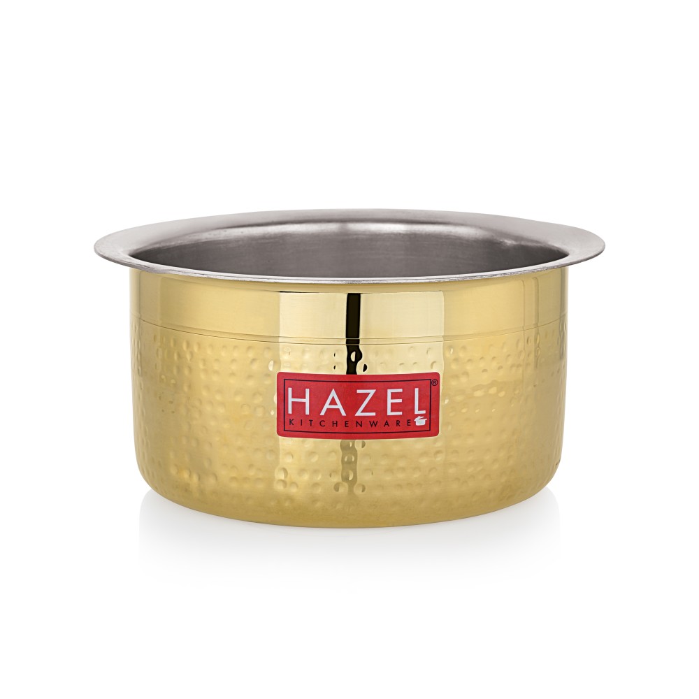 HAZEL Brass Hammered Tope, 1500 ml | Tapala Ginne| Patila | Pitala Handi