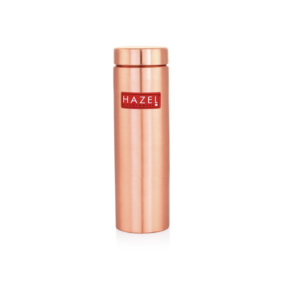 HAZEL Copper Water Bottle 750ml | water bottles for Office | Durable Bottles for Daily Use