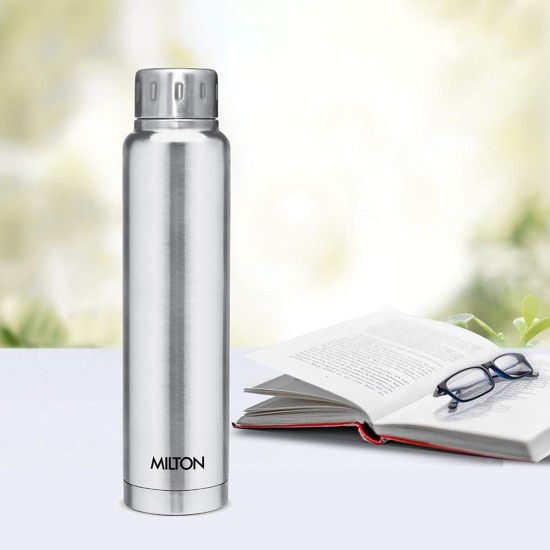 Milton Elfin 750 Thermosteel Hot & Cold Water Bottle, Silver, 750 ml