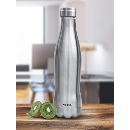 Milton Duke 1000 Thermosteel Hot & Cold Water Bottle, Silver, 920 ml