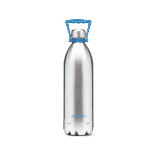 Milton DUO Thermosteel Vacuum Insulated Stainless Steel Hot & Cold Water Bottle With Handle, 1570 ML, Silver