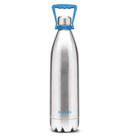 Milton Duo-2200 Thermosteel 24 Hours Hot and Cold Water Bottle with Handle 2020 ML Bottle, Silver
