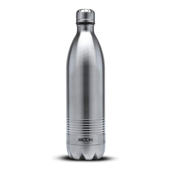 Milton Insulated Steel Bottles Thermosteel Duo 750 Dlx/ 700 ml, Steel Plain