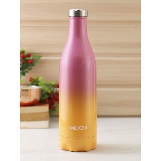 Milton PRUDENT 1100 Thermosteel Hot & Cold Water Bottle 1023 ml, Pink - Orange