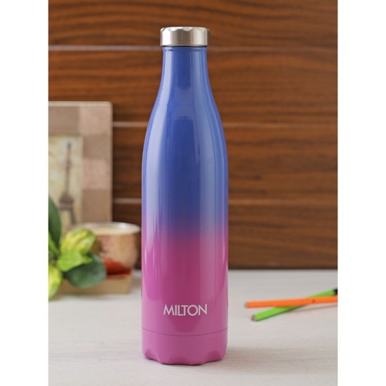 Milton PRUDENT 800 Thermosteel Hot & Cold Water Bottle 820 ml, Pink - Blue