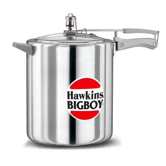 Hawkins Bigboy Aluminium Inner Lid Pressure Cooker, 14 Litre, Silver (Bb14), 14 Liter