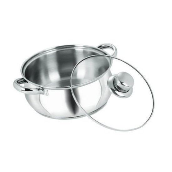 Aristo Stainless Steel Induction Base Cook & Serve Belly Handi, 14 cm, 950 ML