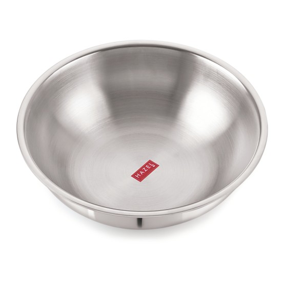 HAZEL Triply Stainless Steel Induction Bottom Tasra, 1.2 Litre, 18.5 cm