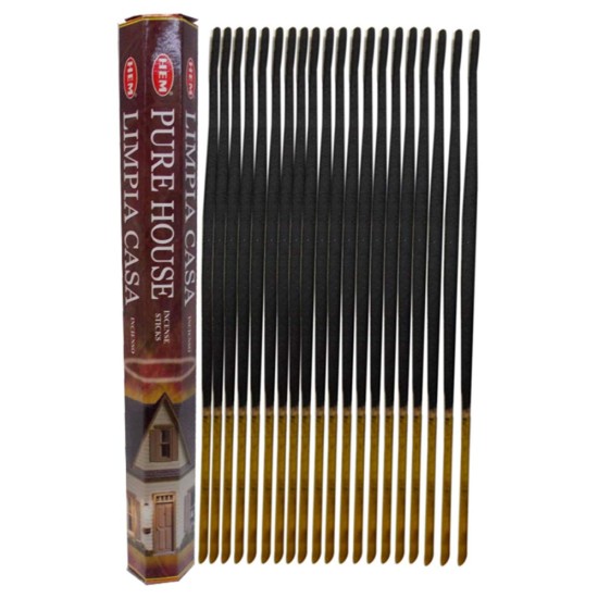 HEM Pure House Incense Sticks (25.5 cm x 9.3 cm x 6 cm, Black)