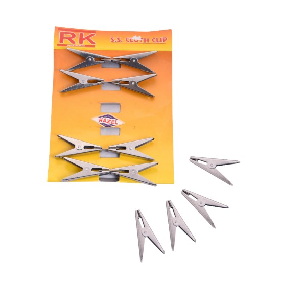 HAZEL Stainless Steel cloth Clip 12 pc, Silver