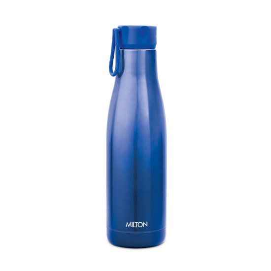 Milton FAME-1000 Thermosteel Vacuum Insulated Stainless Steel Hot & Cold Water Bottle, 891 ML, Blue