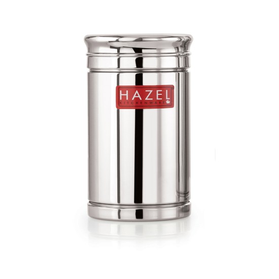 HAZEL Stainless Steel Airtight Container | 800 ml Steel Storage Box For Kitchen | Steel Container Jar For Kitchen Storage | Ideal For Storing Rice, Cereal, Pulse, Snacks