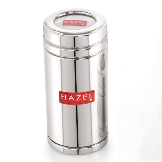 HAZEL Steel Container for Fridge Storage Set |Transparent Lid Containers For Kitchen| Fridge Storage Boxes with Transparent Lid, 900 ML