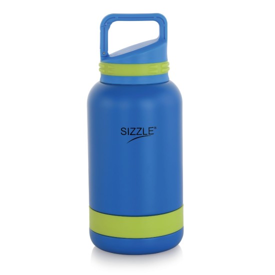 Sizzle Double Wall Vacuum Insulated Flask Water Bottle 500 ML Leakproof 12 Hours Hot | 12 Hours Cold | Blue