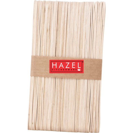 HAZEL Wooden Ice Cream Sticks | Craft Sticks for Art, DIY and Craft for Kids | Popsicle Stick | Pack of 60, Beige