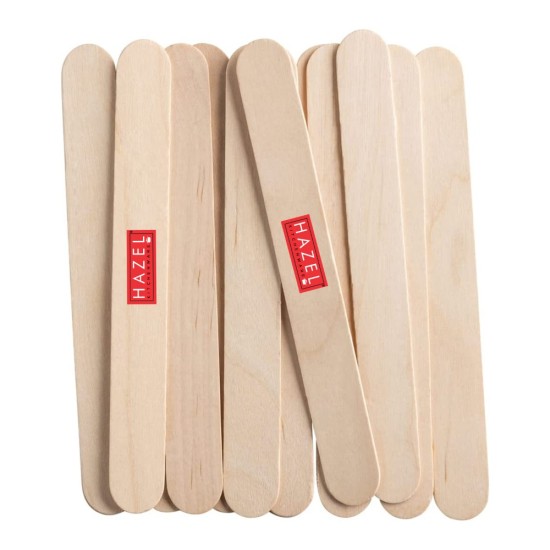 HAZEL Wooden Ice Cream Sticks | Craft Sticks for Art, DIY and Craft for Kids | Popsicle Stick | Pack of 12, Beige