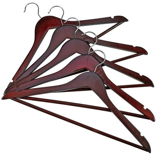 HAZEL Retro Solid Wood 17\'\' Steel Cloth Hangers Set of 1