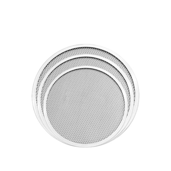 HAZEL Pizza Baking Screen Aluminum Tray | Set of 3 Round Mesh Pizza Pan for Crispy Crust (7 inch, 8 inch & 9 inch)